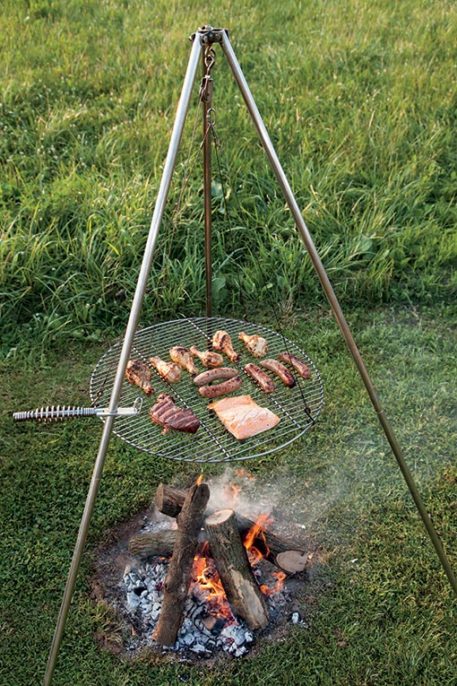 Cedar Ridge Tripod Campfire Grill - Meadow Creek Barbecue Supply