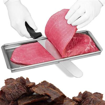 Tsm Stainless Steel Jerky Cutting Board With Knife - Meadow Creek 